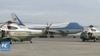 Barack Obama arrives in New York aboard Air Force One to attend 71st UNGA General Debate