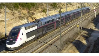 high speed train TGV on the high speed lines in France