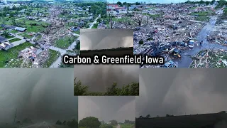 Carbon & Greenfield, Iowa TORNADO Close-Up - Aftermath Damage DRONE VIDEO! 05/21/2024