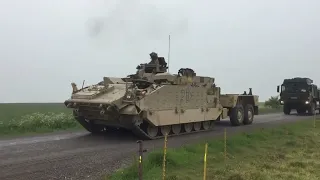 Military vehicles on Salisbury Plain