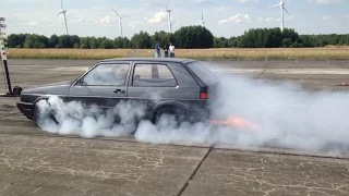 900hp VW Golf Mk2 R30 Turbo 8,8sec runs TTT Test & Tune 13.07.2014