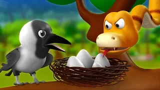 The Crow and Snake 3D Animated Hindi Stories for Kids - Moral Stories कौआ और साँप हिन्दी कहानी Tales