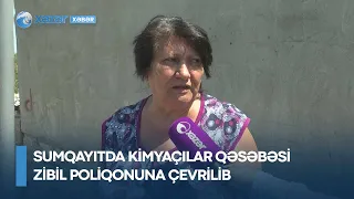 Kimyaçılar qəsəbəsi zibil poliqonuna çevrilib - Sumqayıtda