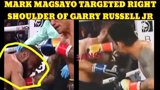 MARK MAGSAYO INTENTIONALLY HIT RUSSELL JR ON THE RIGHT SHOULDER???