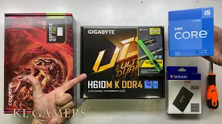 intel Core i5 12400F GIGABYTE H610M K DDR4 Colorful GT730 Gaming PC Build