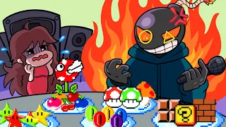 FRIDAY NIGHT FUNKIN WHITTY EATING PIXEL FOOD MUKBANG - FNF ANIMATION MUKBANG