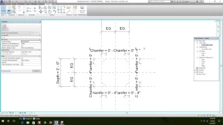 Revit Structure Basic Column family with parametric chamfers