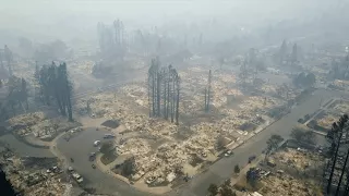 Drone footage shows devastation caused by California fire