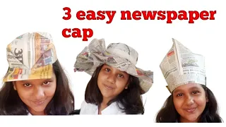 3 amazing newspaper cap/paper cap/newspaper dress/fancy dress/newspaper diy/newspaper