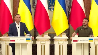 Зеленский и Дуда сделали заявления по итогам встречи и пообщались со СМИ (2022) Новости Украины