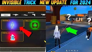 INVISIBLE TRICK IN FREE FIRE NEW UPDATE OB43 || FREE FIRE INVISIBLE BUG