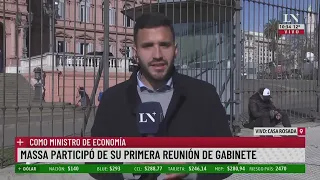 Massa participó de su primera reunión de gabinete como ministro de Economía