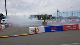 Drifting in Sochi inside the Formula 1 area 2018