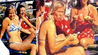 Agnetha Fältskog naked 🌶️ in a swimsuit, look at what a cool figure she has as a 70s star