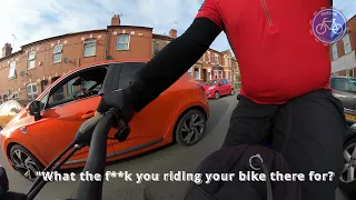 "What the f**k you riding your bike there for?"