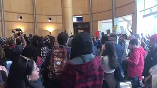 Protesters in City Hall After Officer-Involved Shooting