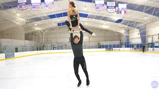 Twin Swedish Pair Skaters Greta Crafoord & John Crafoord skate to "Waves" @DeanLewis