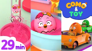 Como | Bathtub play 2 + More Episode 29min | Learn colors and words | Como Kids TV