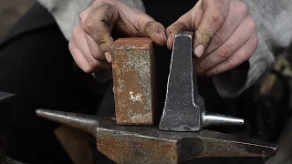 Making 3 viking stump anvils for blacksmithing