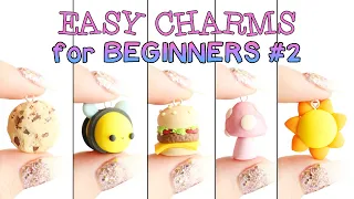 Easy Charms For Beginners #2│5 in 1 Polymer Clay Tutorial