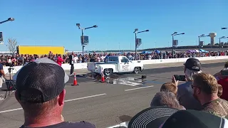square body with blower doing a burn out at c10 nationals
