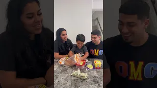 Mom and Dad challenge son to make a sandwich for a prize 🥪 #shorts