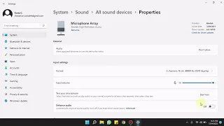 How to test microphone Windows 11