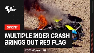 Red flag in the Tissot Sprint 🔴 | 2023 #SpanishGP