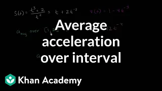 Average acceleration over interval | AP Calculus BC | Khan Academy