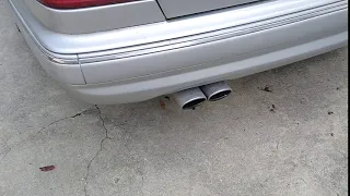 W210 E55 AMG exhaust sound (X-pipe + secondary cats and res delete)