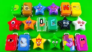 Numberblocks - Looking All Clay in Mini Suitcase, Star Shapes,… Mix Coloring! ASMR