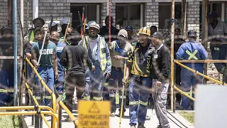 Miners leave gold mine in S.Africa having been underground for 3 days
