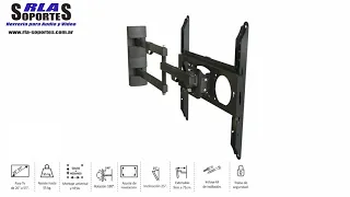 SOPORTE PARA TV MOVIL CON 3 BRAZOS UNIVERSAL - 70 CM DE EXTENSIÓN.