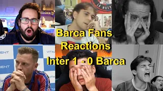 BARÇA FANS REACTION TO INTER 1 - 0 BARÇA | CHAMPIONS LEAGUE | REACCIÓN