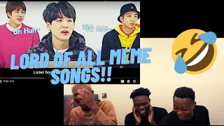 LORD OF ALL MEME SONGS! I MADE A SONG OUT OF BTS MEMES(REACTION)