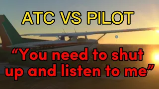 (REAL ATC)- ATC vs Pilot- INTENSE Argument Between Tower and Instructor “Pilot Deviation”