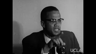 Malcolm X press conference on deadly police raid in Los Angeles (footage excerpt, 1962)