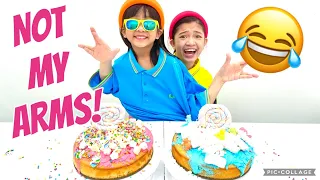 NOT MY ARMS CHALLENGE CAKE EDITION | KAYCEE & RACHEL in WONDERLAND FAMILY