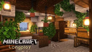 Minecraft Relaxing Longplay | Cosy Cave House in the Rain | No Commentary