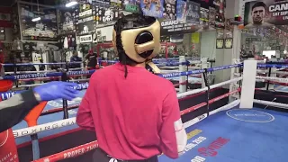 Sparring day - My camera man almost gets knocked out