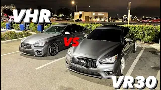 Q50 3.7 VS Q50 3.0t ROLL RACE!!! WHICH IS FASTER?