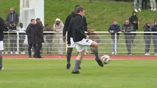 France's Macron takes part in charity football match | AFP