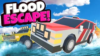 BeamNG Drive Flood Escape Challenge But It's In Tiny Town VR!
