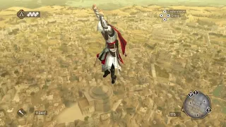 Ezio ascending to heaven above Rome ca 1500 A.D colorized