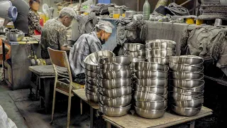 Stainless Steel Steamer Mass Production Process. Korean Cookware Factory