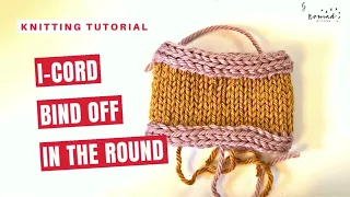 How to make an i-cord bind off in the round