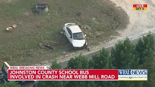 School bus crash in Johnston County near Webb Mill Rd