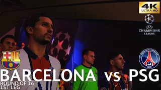 PES 2021 (PC) Barcelona vs PSG | UEFA CHAMPIONS LEAGUE ROUND of 16 PREDICTION | 16/02/2021 4K 60FPS