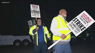 Sanitation workers go on strike throughout San Diego area