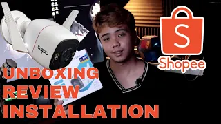 TP-Link Tapo C320WS 2K - Tagalog/ English Review, Shopee Unboxing, and Installation guide.  #Shopee